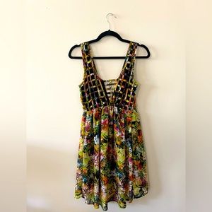 Material Girl Floral Cut-Out Dress